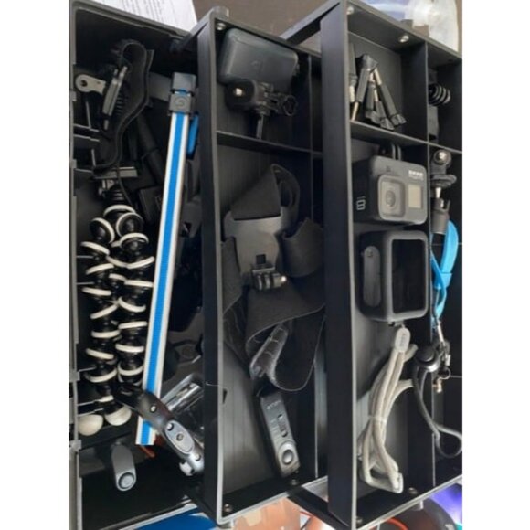 17-Inch Plastic Storage Box, 3-Tiers Tool Box Sewing Box Organizer - Picture 2 of 2